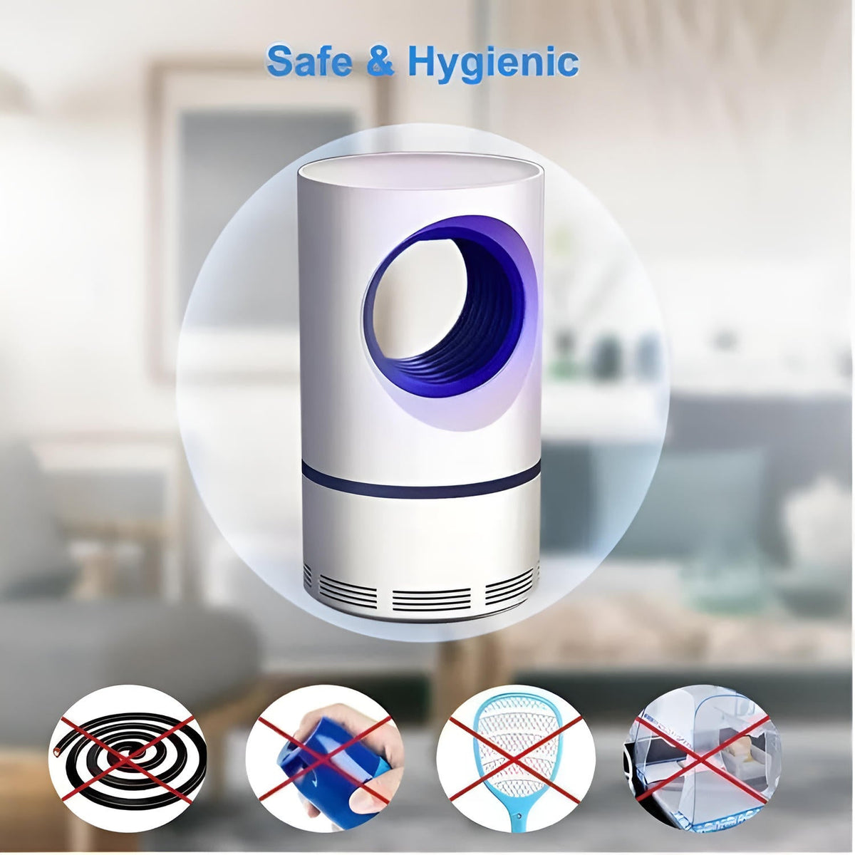 Mosquito and Fly Trap with UV LED Light and Quiet Vortex Fan