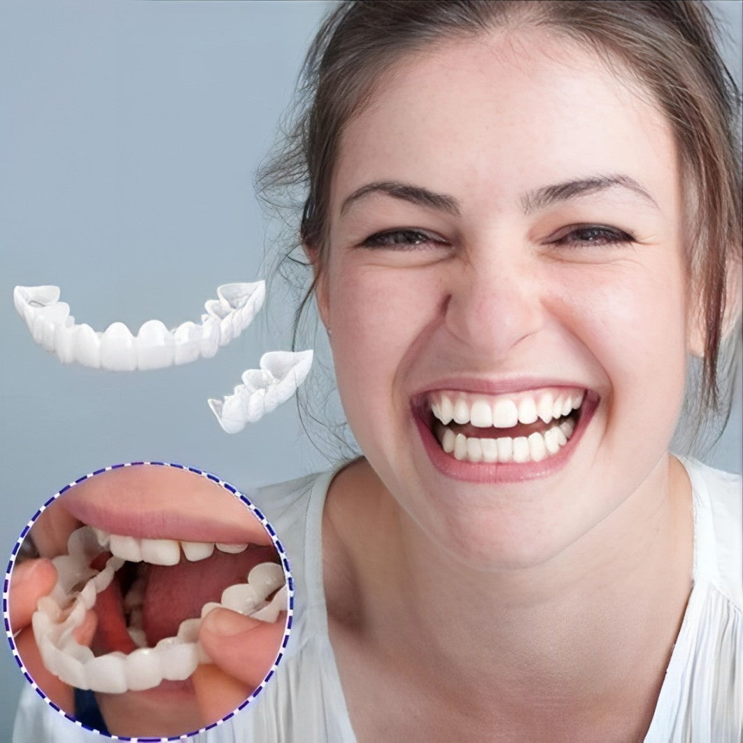 Clip On Veneer with Heat Molding Strip and Tweezers for Upper and Lower Teeth
