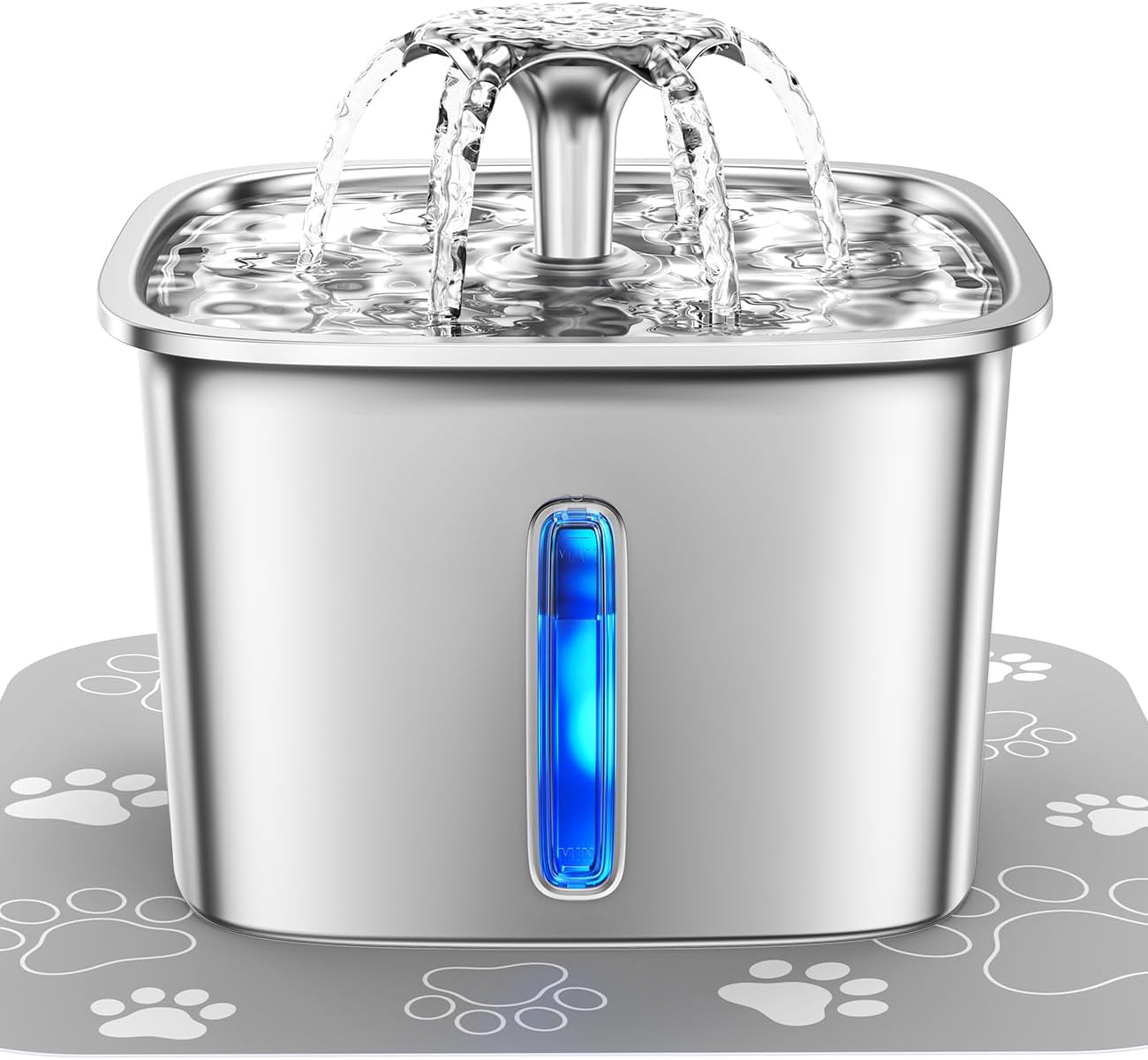 Cat Water Fountain with Five Stage Filtration and Dual Flow Settings, 95 Ounce Capacity