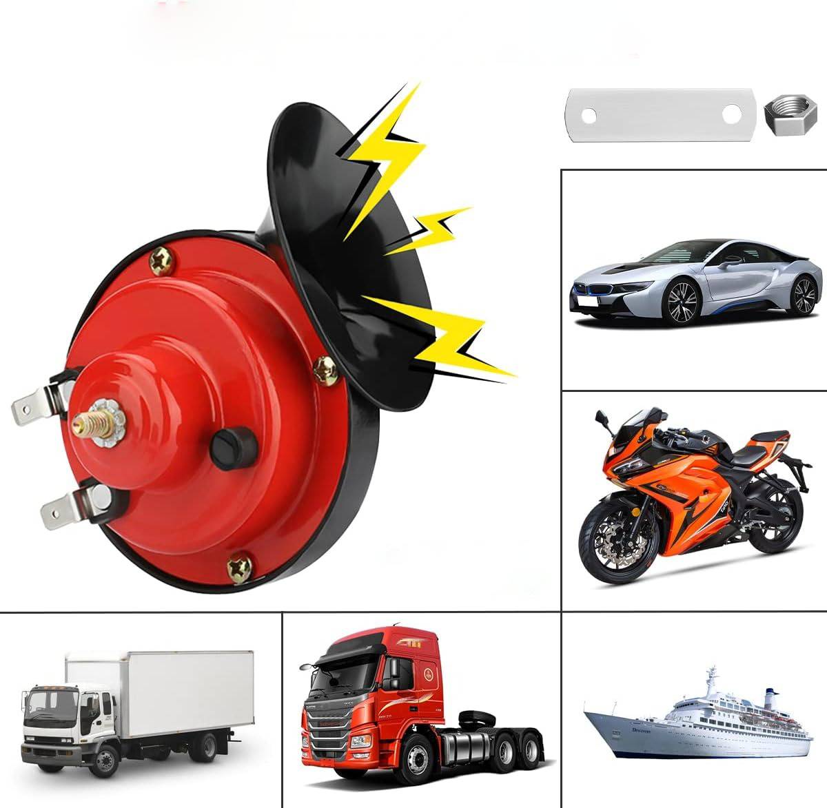 Dual Tone Train Horn with Snail Chamber Design and Waterproof Sealing for 12V Vehicles
