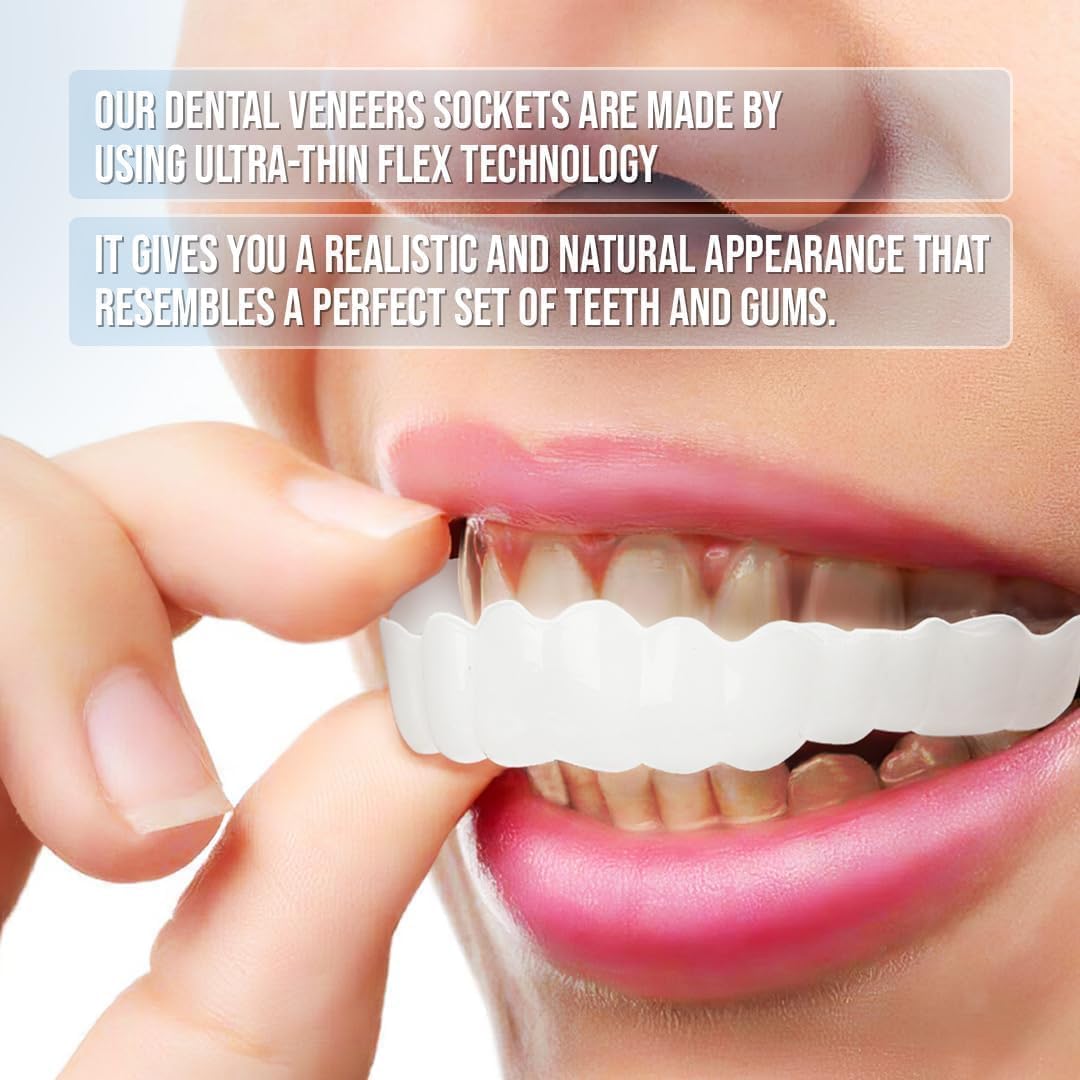 Clip On Veneer with Heat Molding Strip and Tweezers for Upper and Lower Teeth
