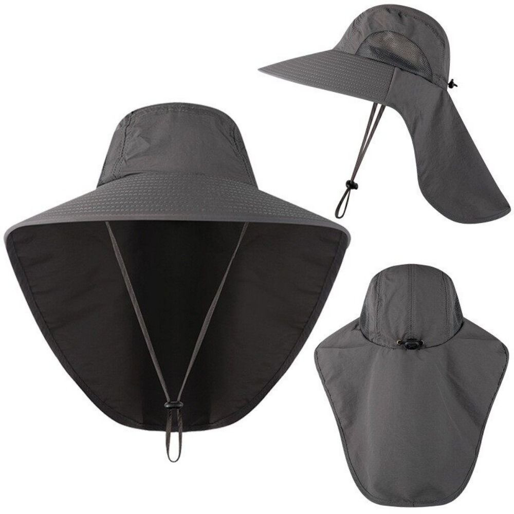 Fishing Hat with Wide Brim and Breathable Mesh, Water Resistant
