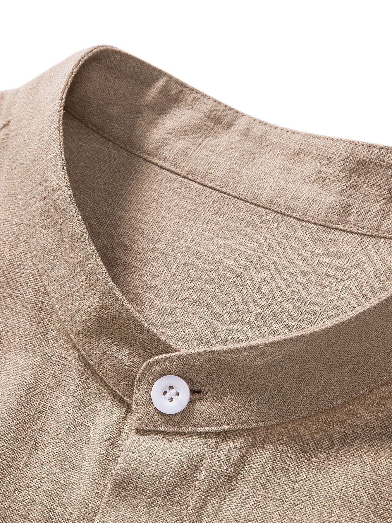 Lightweight Linen Set with Short Sleeve Shirt and Tailored Pants for Summer
