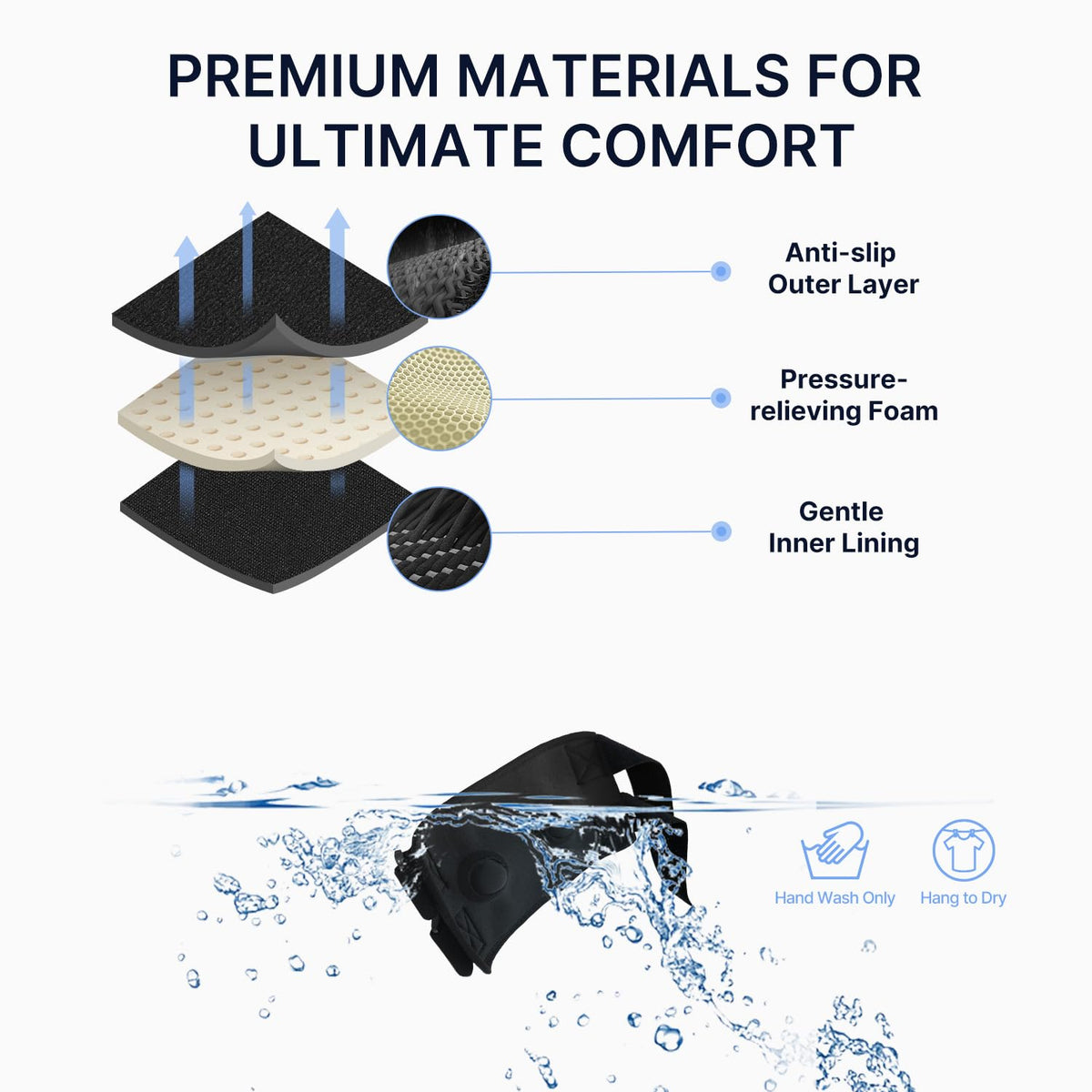 Knee Brace with Dual Silicone Pads and Steel Support for Sciatic Discomfort