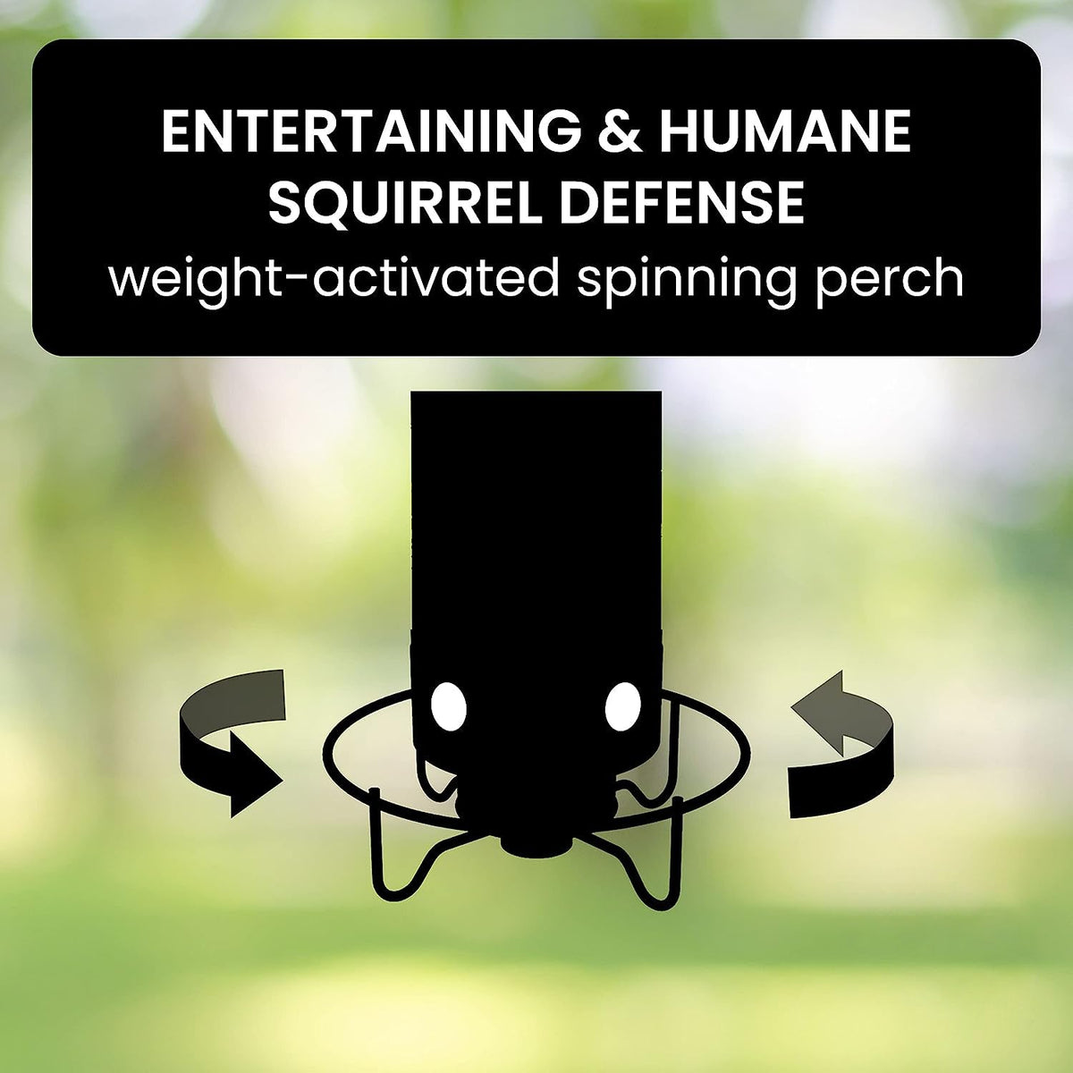Wild Bird Feeder with Spinning Perch and Metal Cap, 5-Pound Capacity