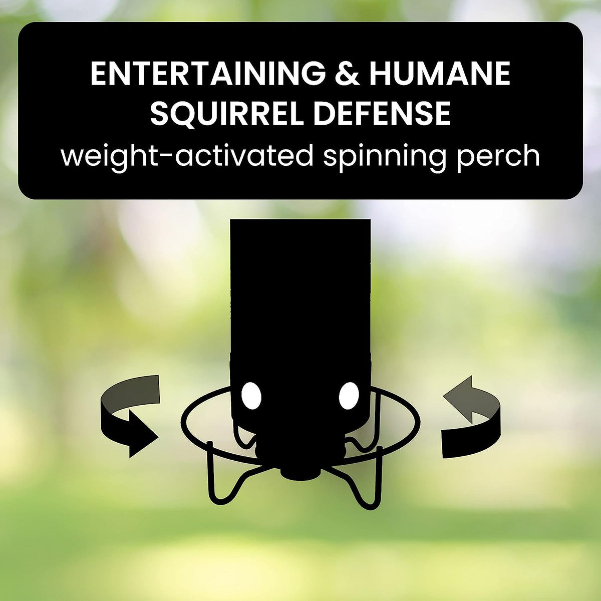 Wild Bird Feeder with Spinning Perch and Metal Cap, 5-Pound Capacity