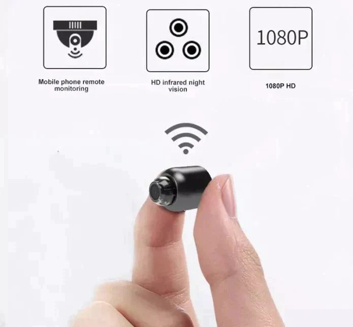 Compact 1080p Wireless Security Camera with Night Vision and Motion Alerts
