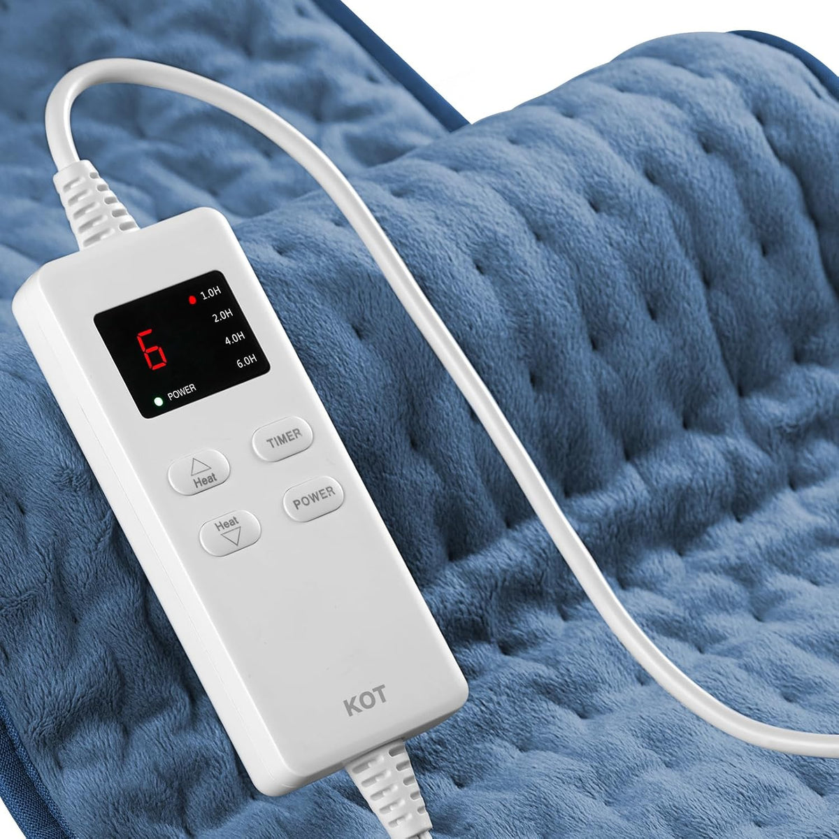 Electric Heating Pad with Adjustable Temperature and Auto Shutoff Timer, 24x12 Inch