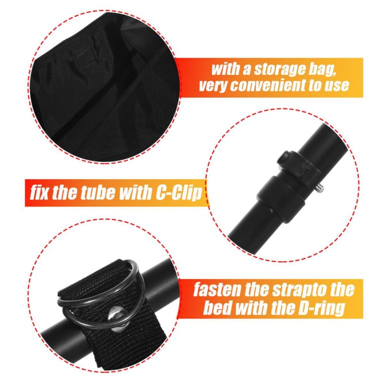 Bed Rail with Storage Pouch and Roll Prevention Barrier for Seniors