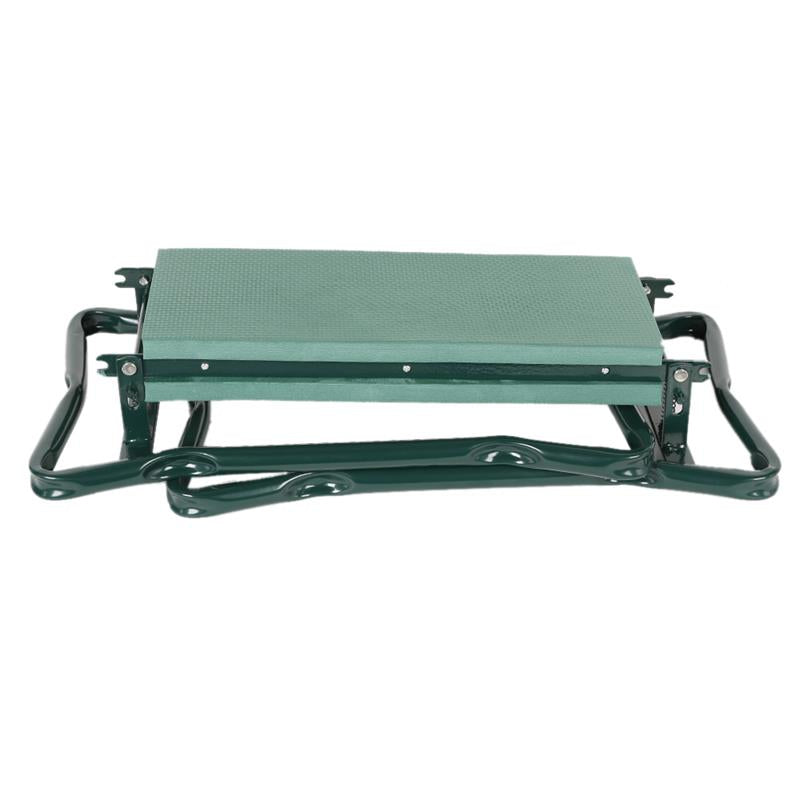 Foldable Garden Kneeler and Seat with Steel Handles and Tool Pouches, 330lb Capacity