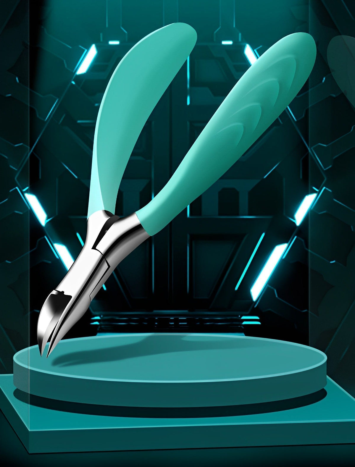 Curved Blade Toenail Clipper with 25 Degree Angle and Built-in Guard for Thick Nails