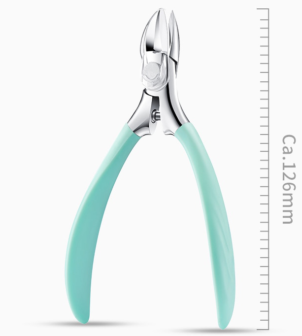 Curved Blade Toenail Clipper with 25 Degree Angle and Built-in Guard for Thick Nails