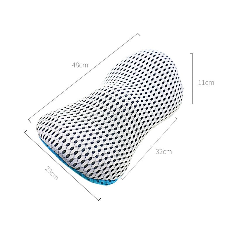 Lumbar Support Cushion with Removable Washable Cover and Ergonomic Spine Curve