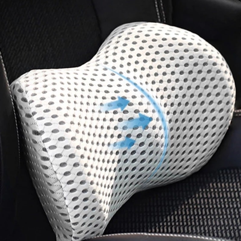 Lumbar Support Cushion with Removable Washable Cover and Ergonomic Spine Curve