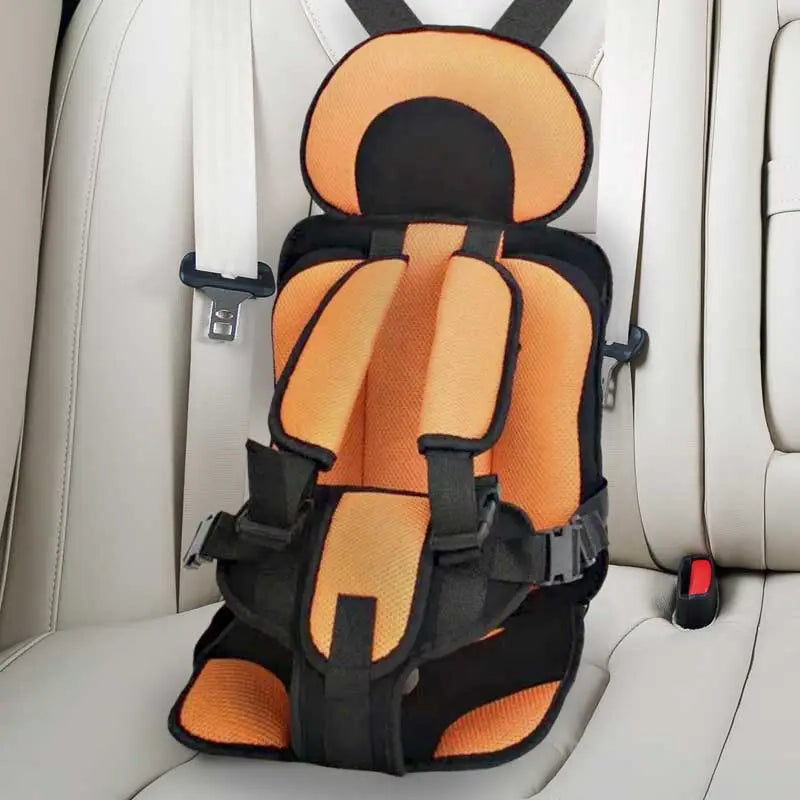 Booster Car Seat Cushion with Five Point Safety Strap and Mesh Lining