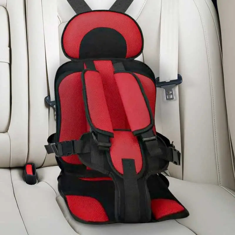 Booster Car Seat Cushion with Five Point Safety Strap and Mesh Lining