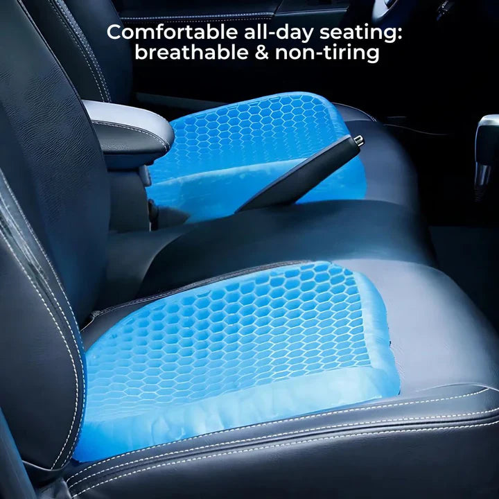 Gel Seat Cushion with Honeycomb Structure and Ergonomic Support for Office, Car, Wheelchair