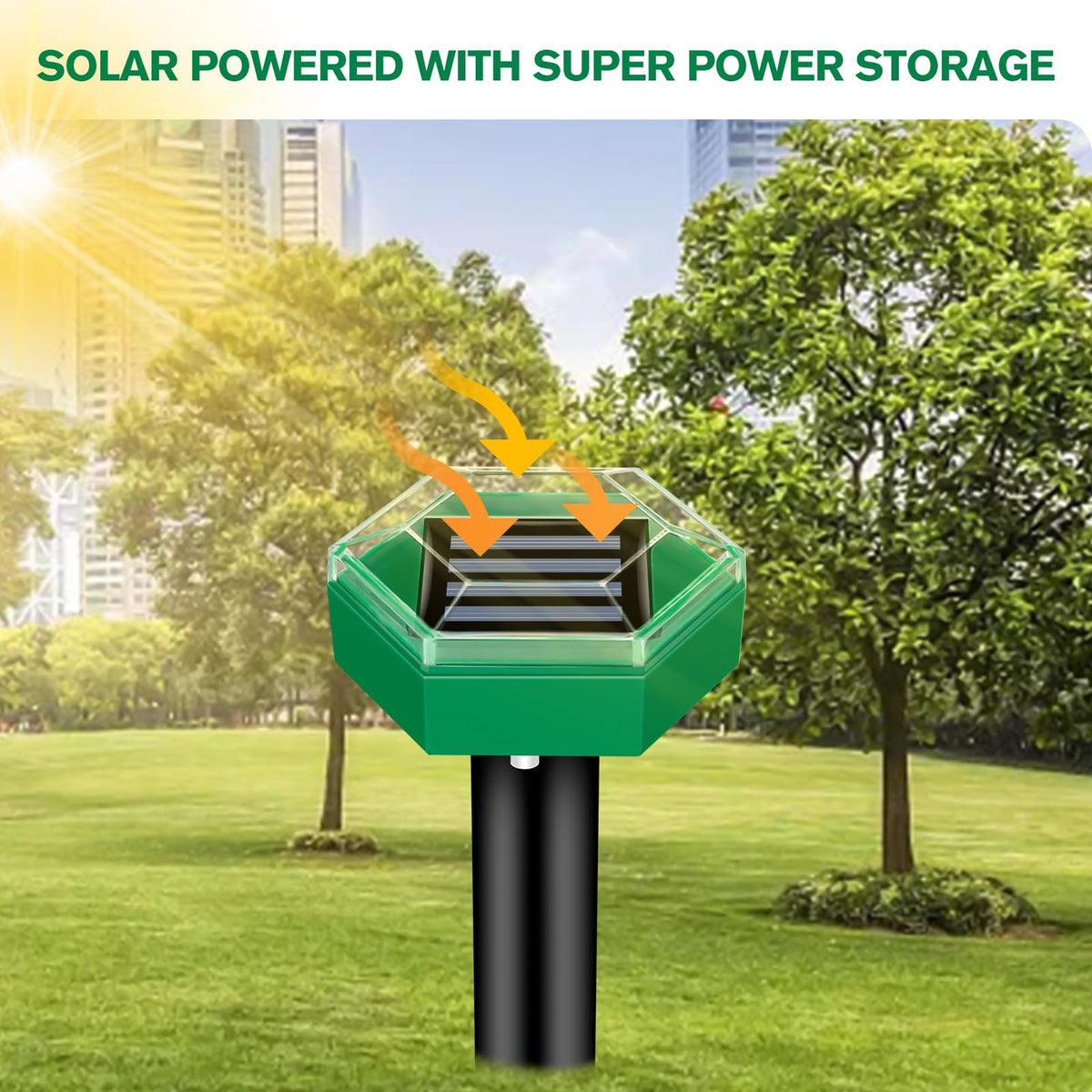Solar Mole Repeller with Pulsing Vibration and Waterproof Housing, 4-Pack