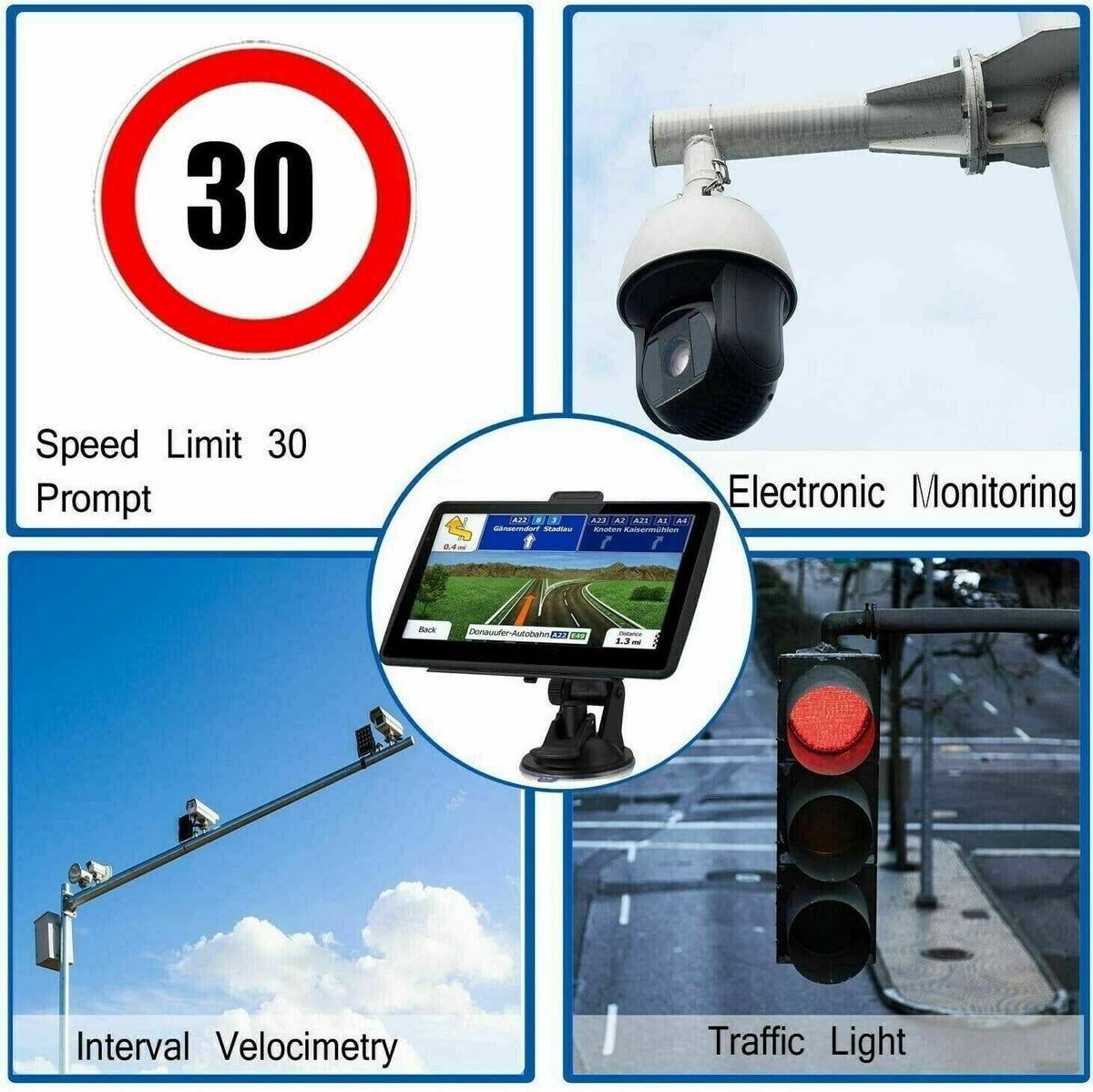 GPS Navigation System with 7-Inch Touchscreen and Voice Guidance for Cars, Trucks, RVs
