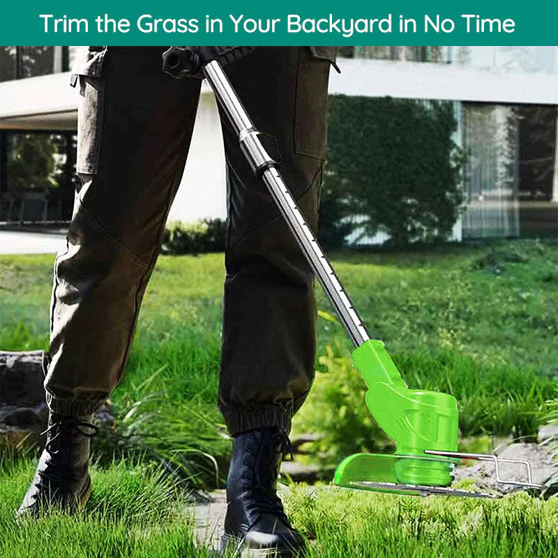 Cordless Grass Trimmer with 24V Motor and Telescopic Rod, Multi-Angle Head