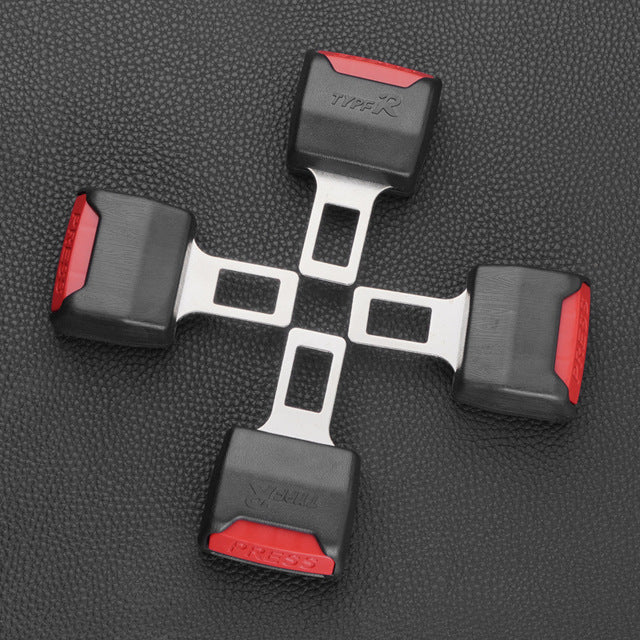 Seat Belt Extender Clip with Metal Latch and Plastic Housing, 2-Pack