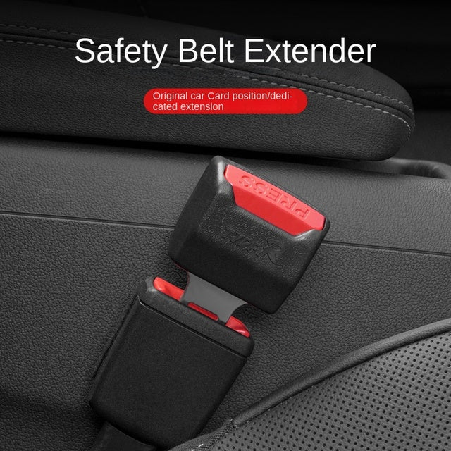 Seat Belt Extender Clip with Metal Latch and Plastic Housing, 2-Pack