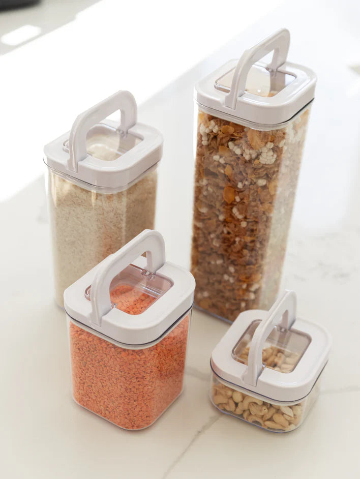 Clear Airtight Food Storage Container Set Stackable 12-Piece with Flip Lids, Kitchen Accessories