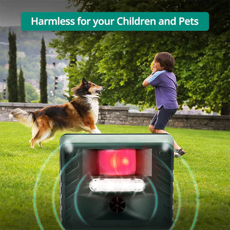 Ultrasonic Animal Repeller with Motion Sensor and 70ft Detection Range