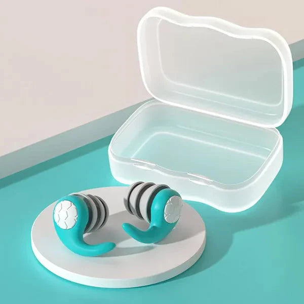 Reusable Silicone Earplugs with Contoured Ear Fit and Washable Design