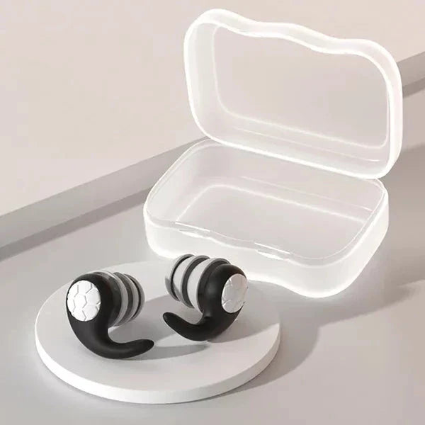 Reusable Silicone Earplugs with Contoured Ear Fit and Washable Design