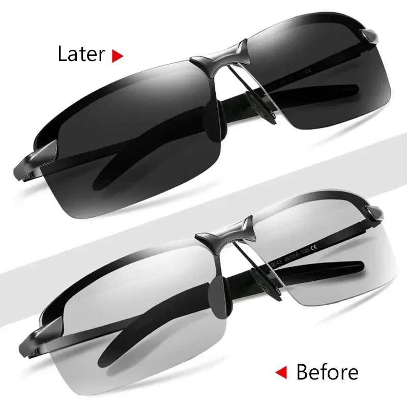 Photochromic Sunglasses with Polarized Lenses and Automatic Light Adjustment