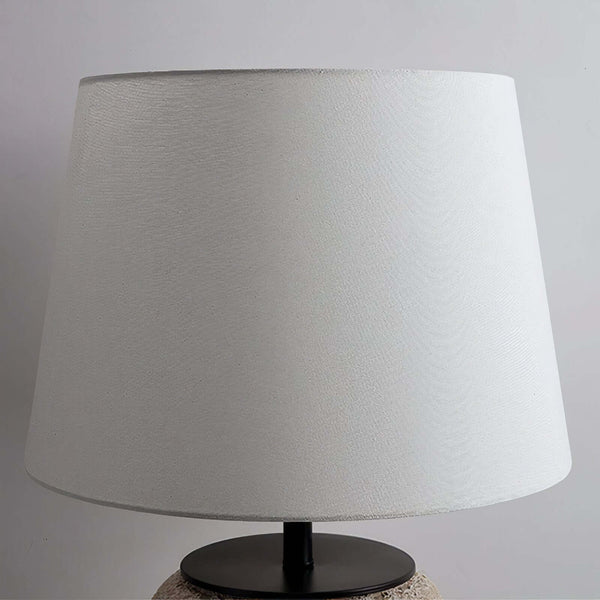 LumiNest Rin Modern Ceramic Floor Lamp 47" Cream with Fabric Shade, Living Room Floor Lamps