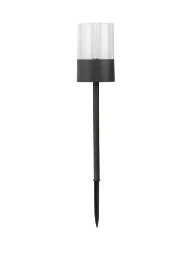 GlowPath Solar LED Stake Lights 16" Black Lantern Style 4-Pack, Outdoor Pathway Lighting