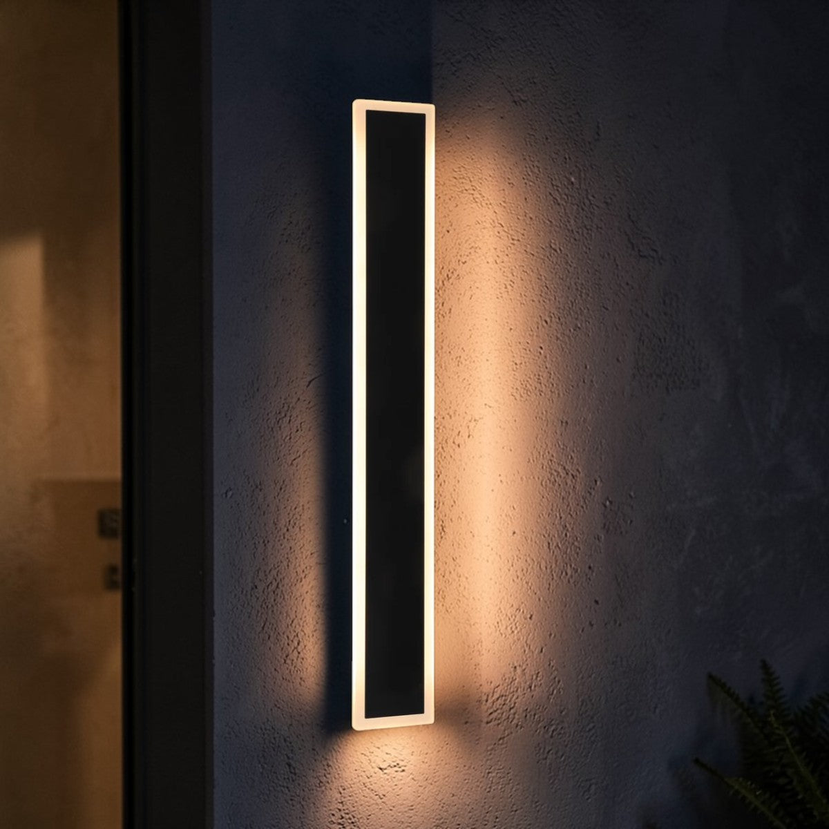 LumaLine LED Outdoor Wall Light 24" Black Linear Fixture with CCT Adjustable Lighting