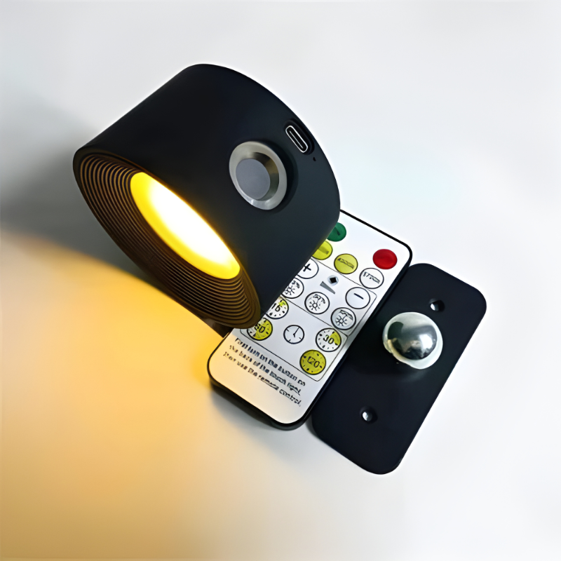 LED Wall Lamp with Touch Control and Adjustable Rotation, 3 Color Modes