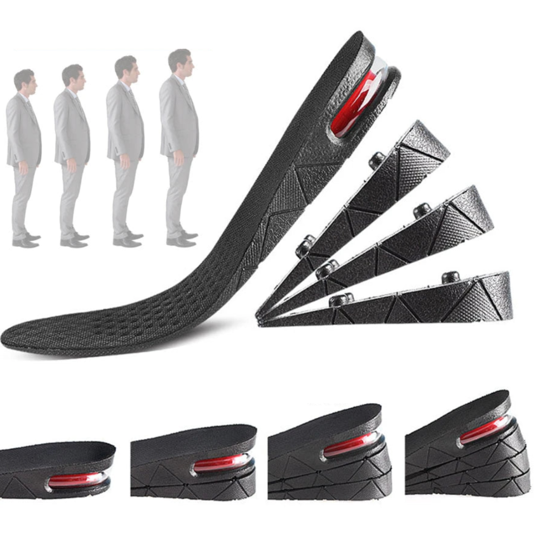 Adjustable Height Insoles with Shock Absorption and Moisture Wicking, Sizes 4.5-9