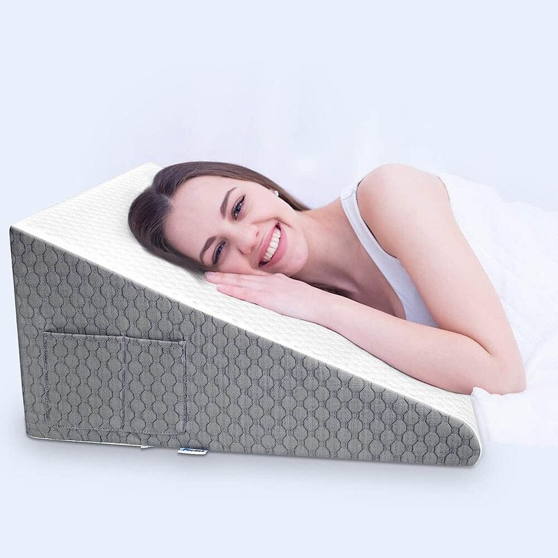 Elevated Wedge Cushion with Memory Foam and Washable Cover