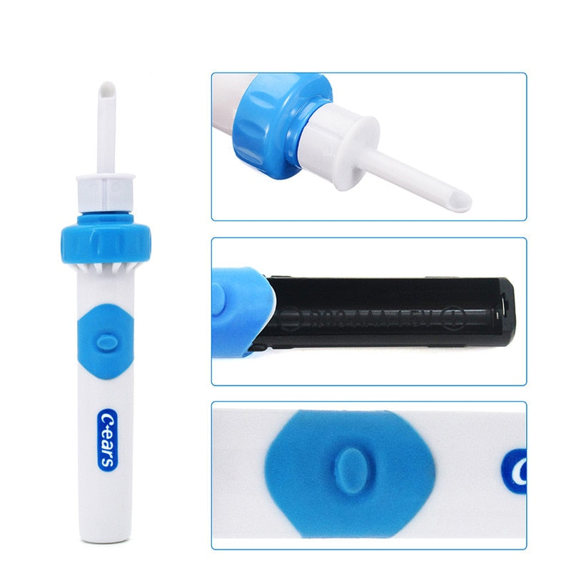 Ear Wax Removal Device with Gentle Suction and Soft Silicone Tips, Compact Travel Size