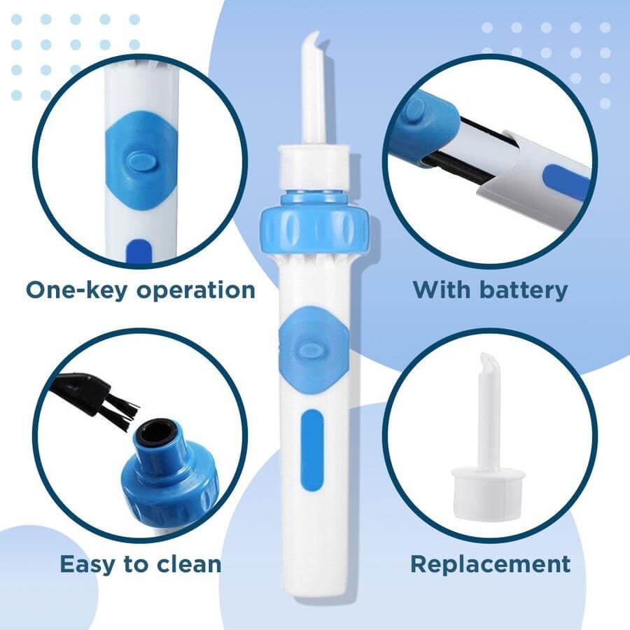 Ear Wax Removal Device with Gentle Suction and Soft Silicone Tips, Compact Travel Size