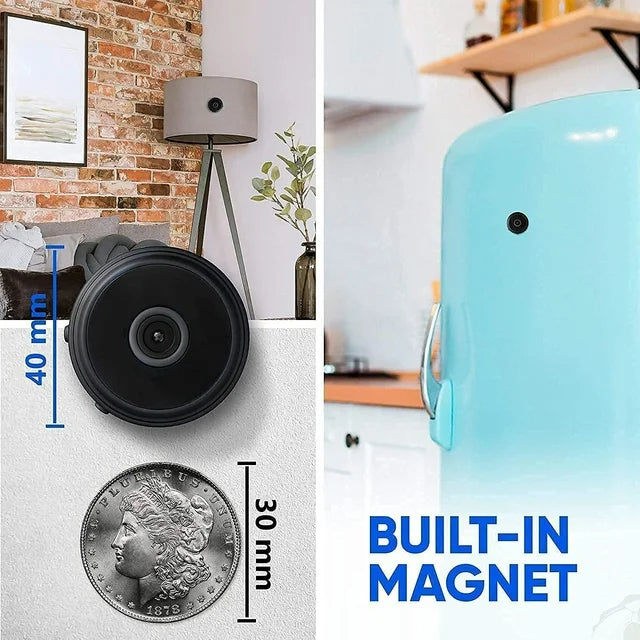 Wireless 1080P Camera with Night Vision and Motion Detection, Magnetic Base