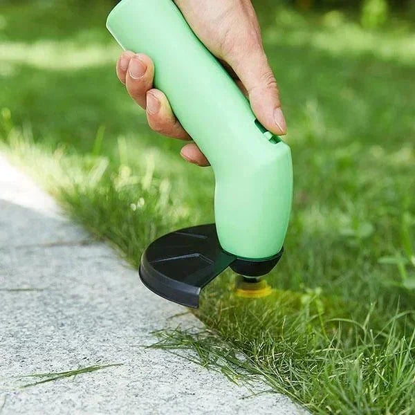 Cordless Grass Cutter with Adjustable Extension Pole and Debris Shield