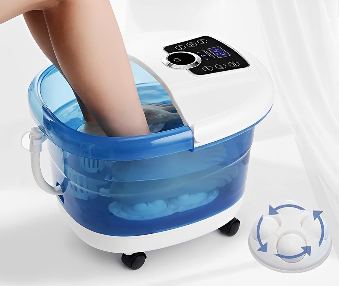 Heated Foot Bath Spa with Motorized Rollers and Oxygen Bubbles