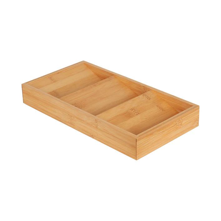 Expandable Bamboo Spice Drawer Organizer 3-Tier Natural Wood Rack, Kitchen Accessories