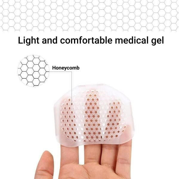 Gel Metatarsal Pads with Ventilated Cooling Gel and Adhesive Backing, Latex-Free