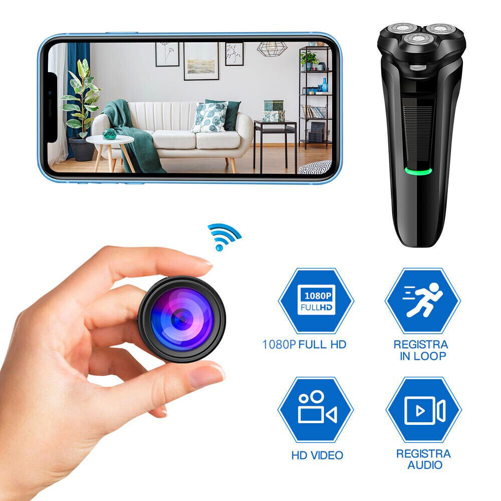 Hidden Shaver Camera with 1080P HD WiFi and Night Vision, Motion Detection