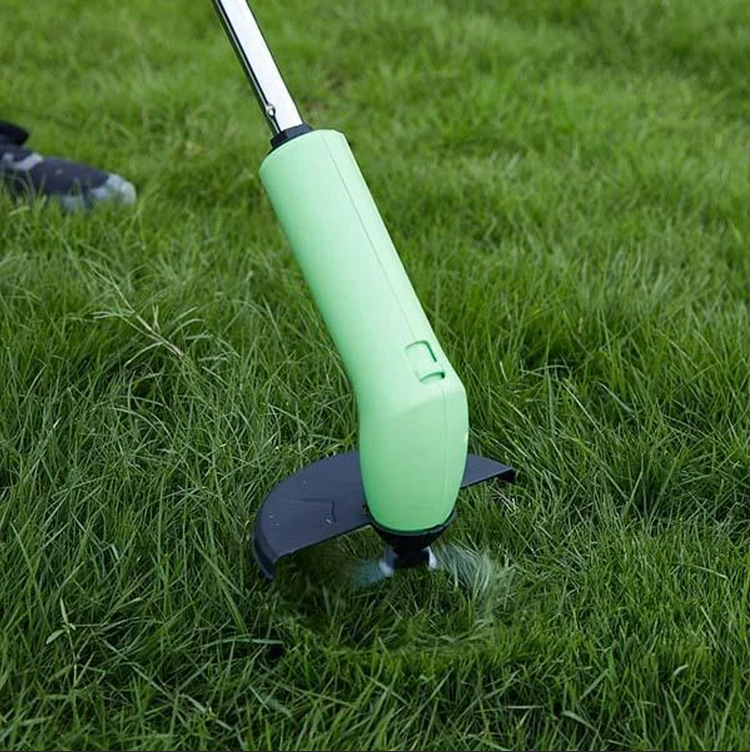 Cordless Grass Cutter with Adjustable Extension Pole and Debris Shield