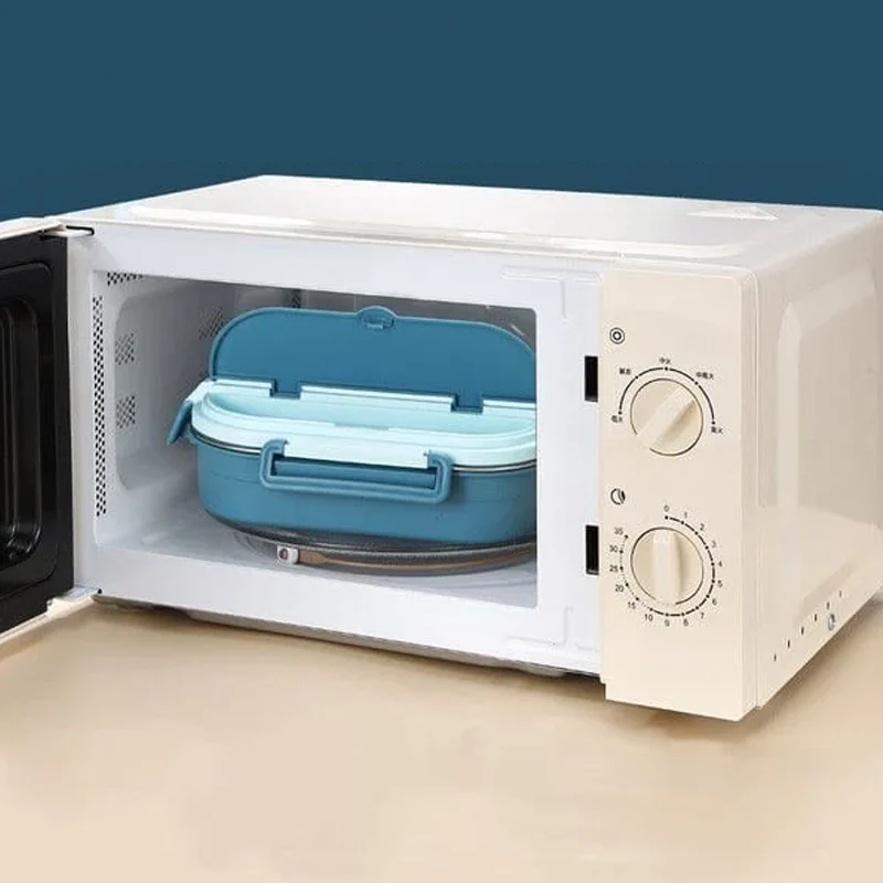 Insulated Bento Box with Snap Lock Seals and Stainless Steel Compartments