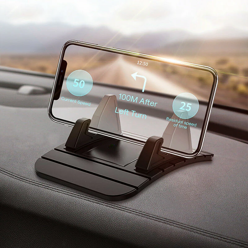 Dashboard Phone Holder with Silicone Grip and Eye Level Positioning