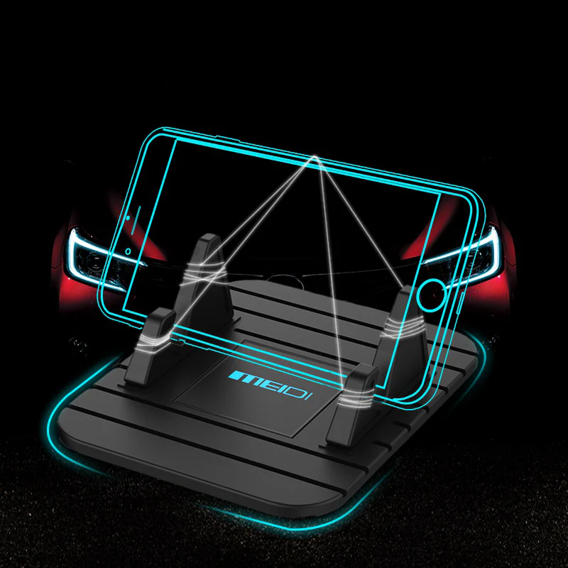 Dashboard Phone Holder with Silicone Grip and Eye Level Positioning