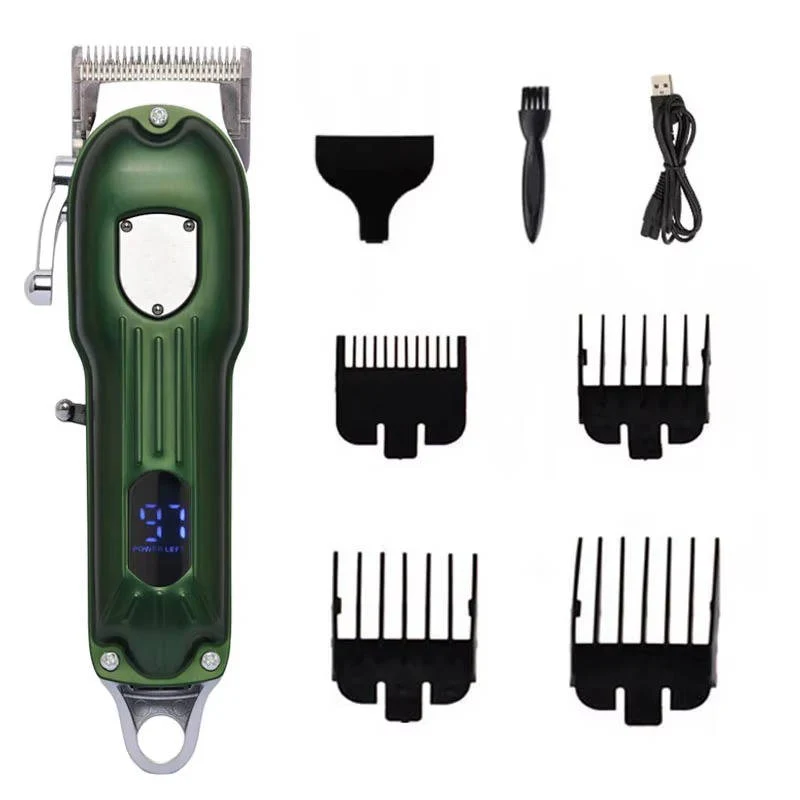 Rechargeable Pet Clipper with Carbon Steel Blades and LCD Display, 150 Minute Runtime
